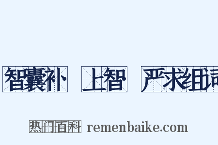 智囊补·上智·严求组词是什么意思的图片